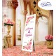 Bannière de bienvenue au mariage personnalisée roses fleurs