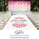 Sticker personnalisé pour tapis d'allée et piste de danse mariage Fleurs roses