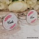 Bracelet personnalisé pour demoiselles d'honneur fleurs roses