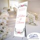 Bannière de bienvenue mariage personnalisée florale