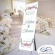 Bannière de bienvenue mariage personnalisée florale