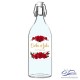 Etiquettes de bouteille personnalisées mariage - Roses rouges