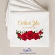 Serviette personnalisée en tissu décoration de table mariage rose