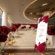 Bannière d'accueil personnalisée mariage roses rouges