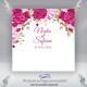 Photocall personnalisable mariage - Fleurs Roses