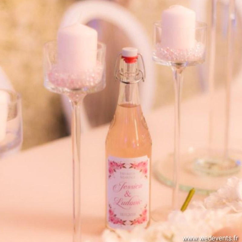 12 Moderne Rose Mariage Vin Bouteille Bière étiquettes idéal pour fiançailles nuptiale 